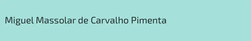 Miguel Massolar de Carvalho Pimenta
